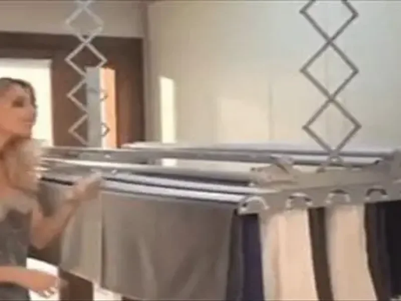 מתלה כביסה חשמלי עם שלט